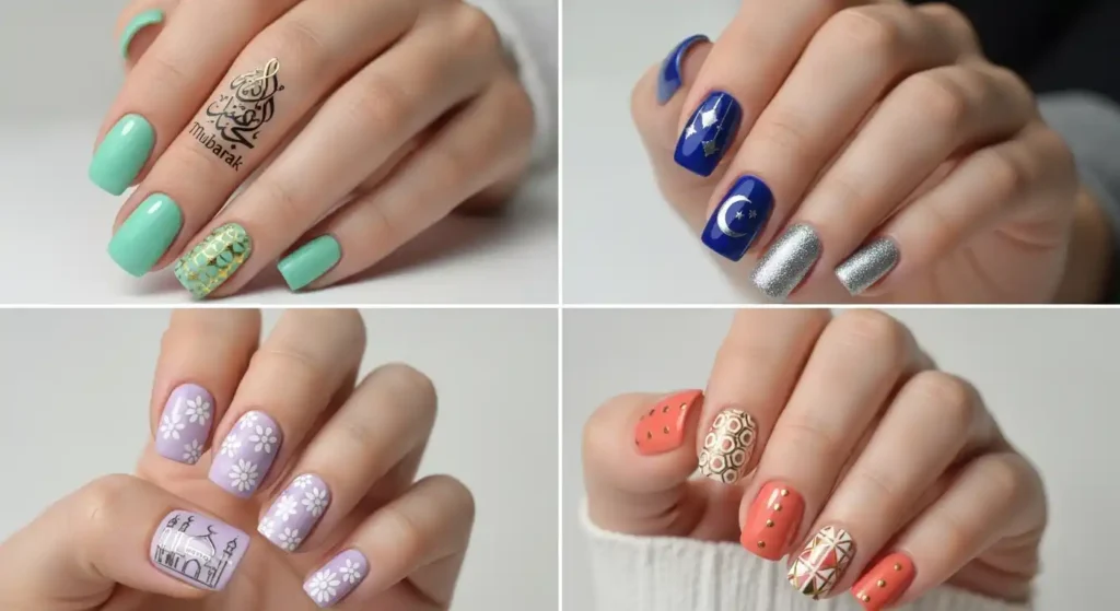 eid-mismatched-nail-design