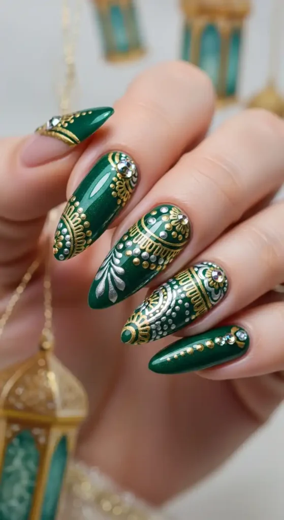 emerald-green-statement-nails