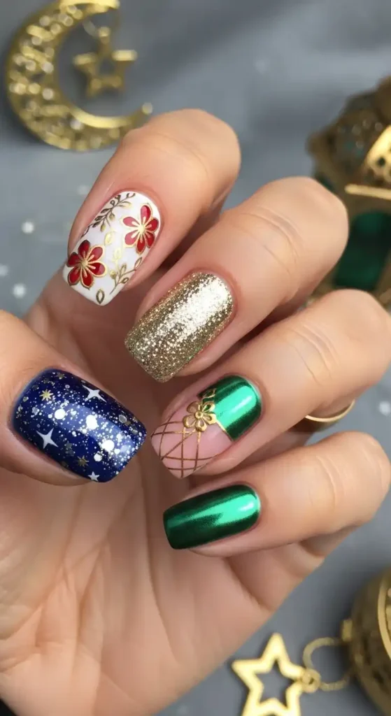 floral-and-glitter-nail-mix
