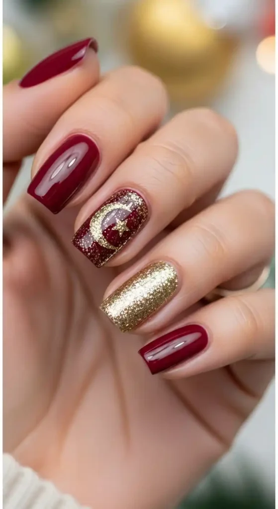 glitter-accent-nails