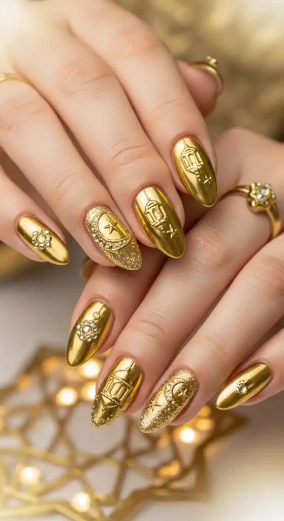glossy-gold-solid-nail-polish