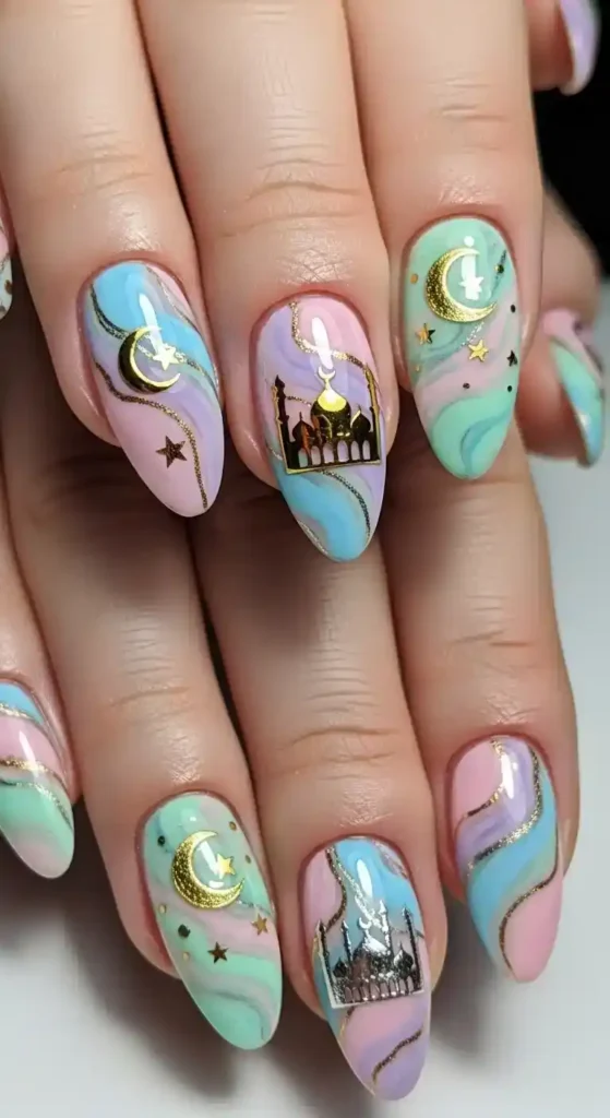 pastel-marble-nails