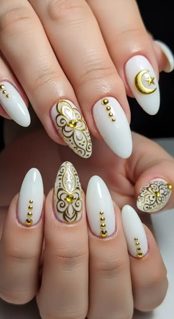 white-and-gold-elegant-nails