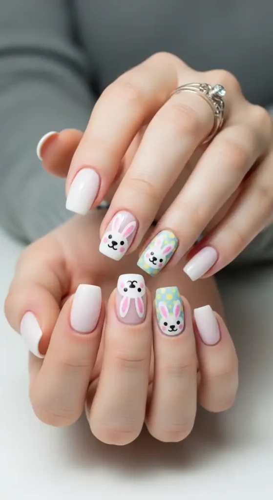 matte-bunny-nails