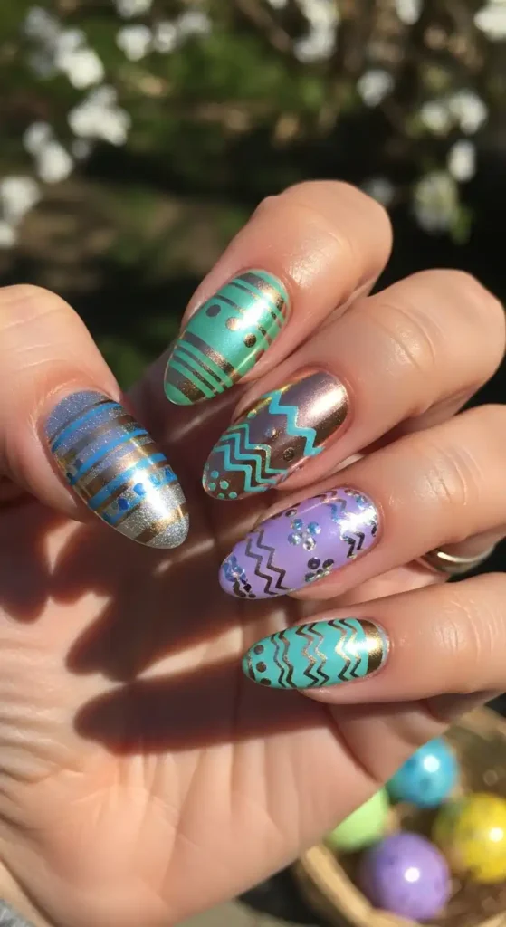 metallic-easter-eggs